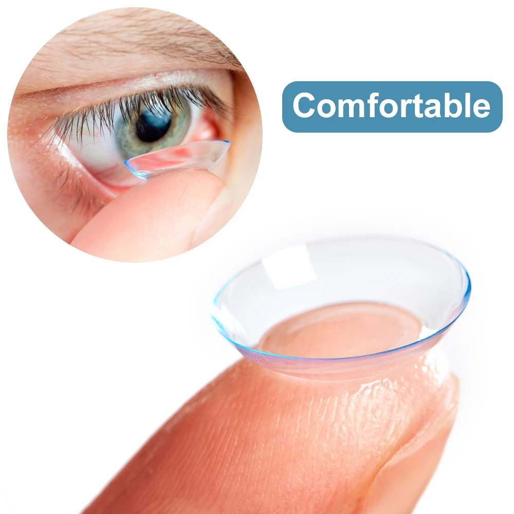 contact lenses with diopters prescription contact lens minus for vision correction 2pcs clear lenses for myopia yearly soft lens free global shipping