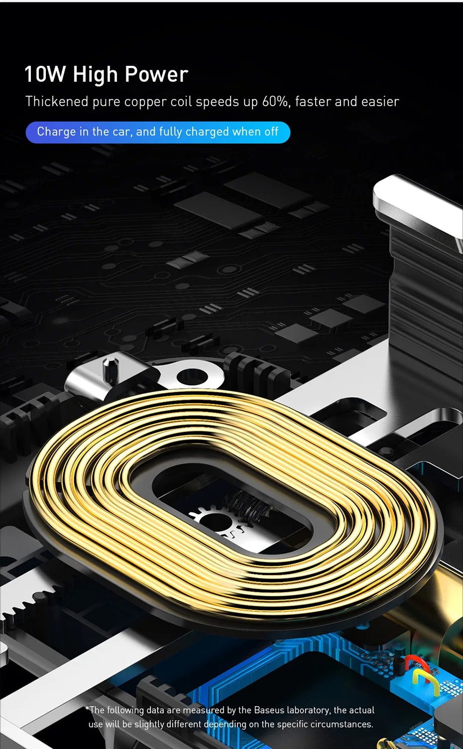 Baseus 10 Вт Qi Беспроводное Автомобильное зарядное устройство для iPhone автомобильное беспроводное зарядное устройство интеллектуальное инфракрасное Быстрое беспроводное зарядное устройство для автомобиля