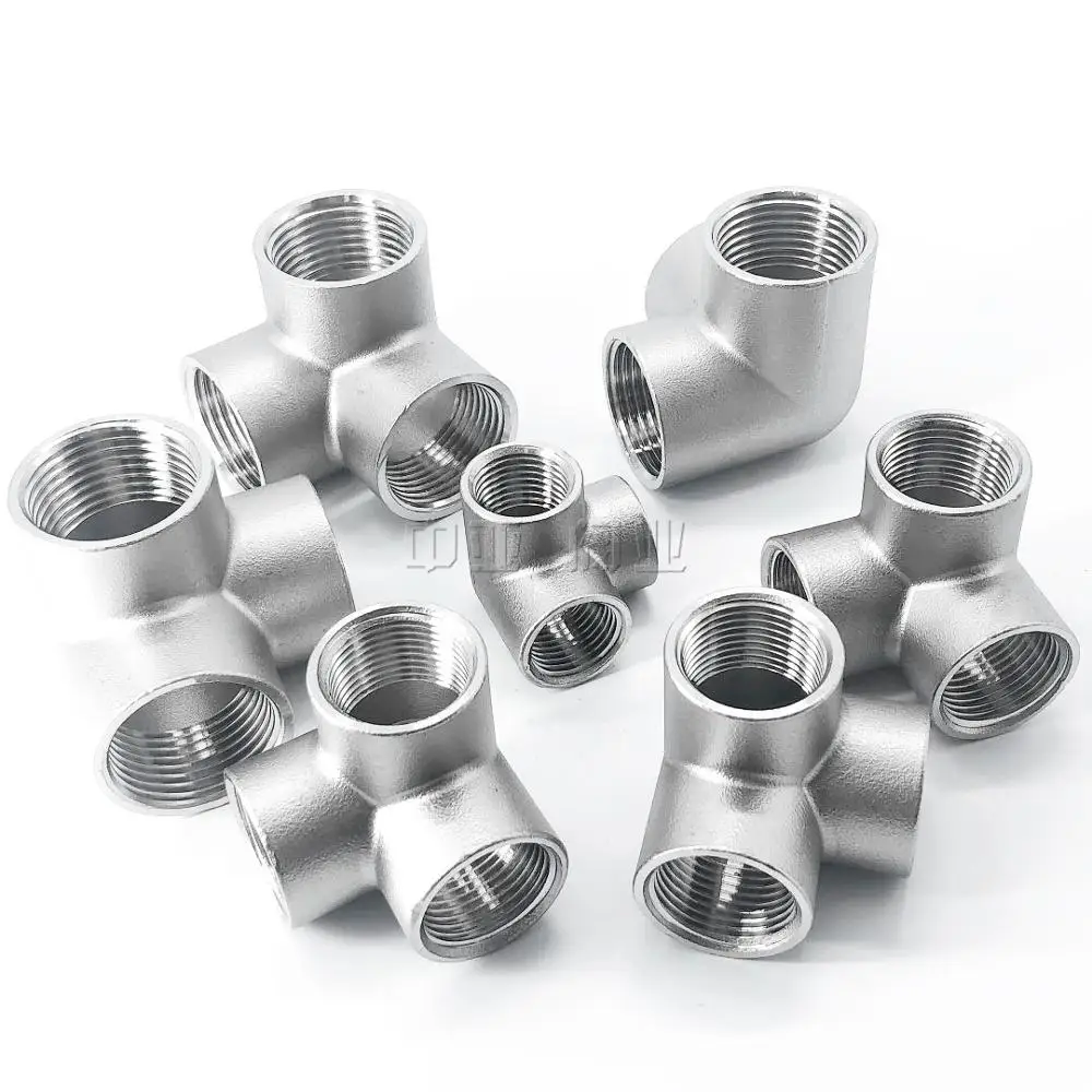 

Stainless Steel 304 1/2" 3/4" 1" Female BSP Thread Pipe Fitting 3 way Equal Cross Connector