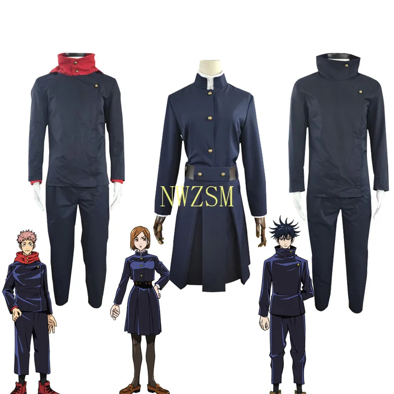 

Anime Costumes Jujutsu Kaisen Itadori Yuji Cosplay Costume Kugisaki Nobara Wigs Fushiguro Megumi Uniform Set and Headwear