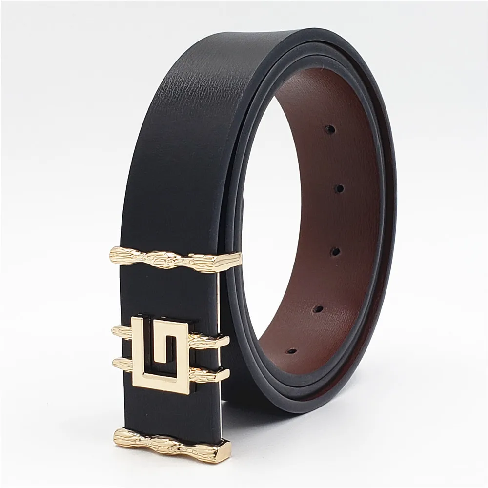 Ремень из натуральной воловьей кожи для мужчин и женщин Роскошный дизайнерский