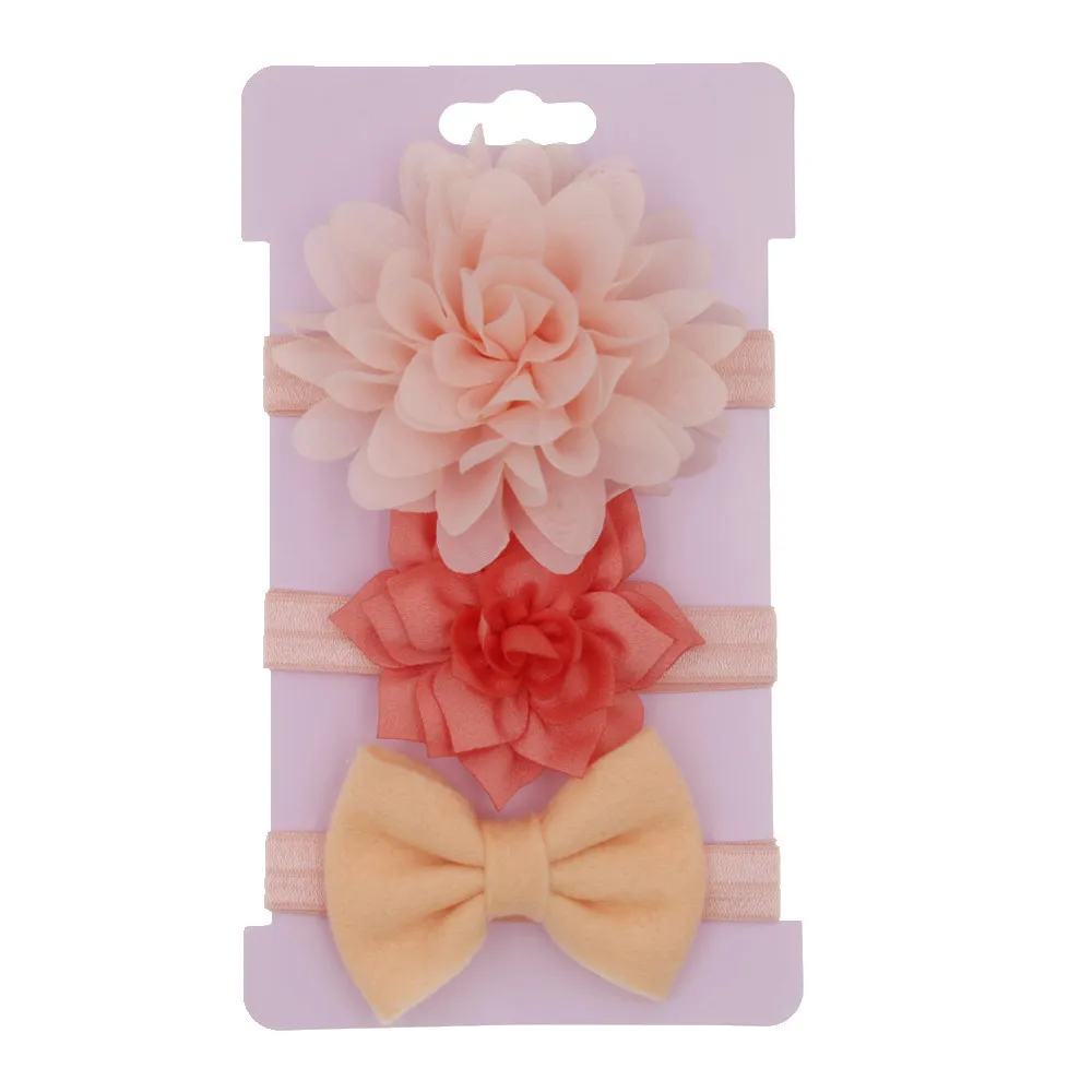 Детская эластичная повязка на голову с цветочным принтом 3 шт./лот |