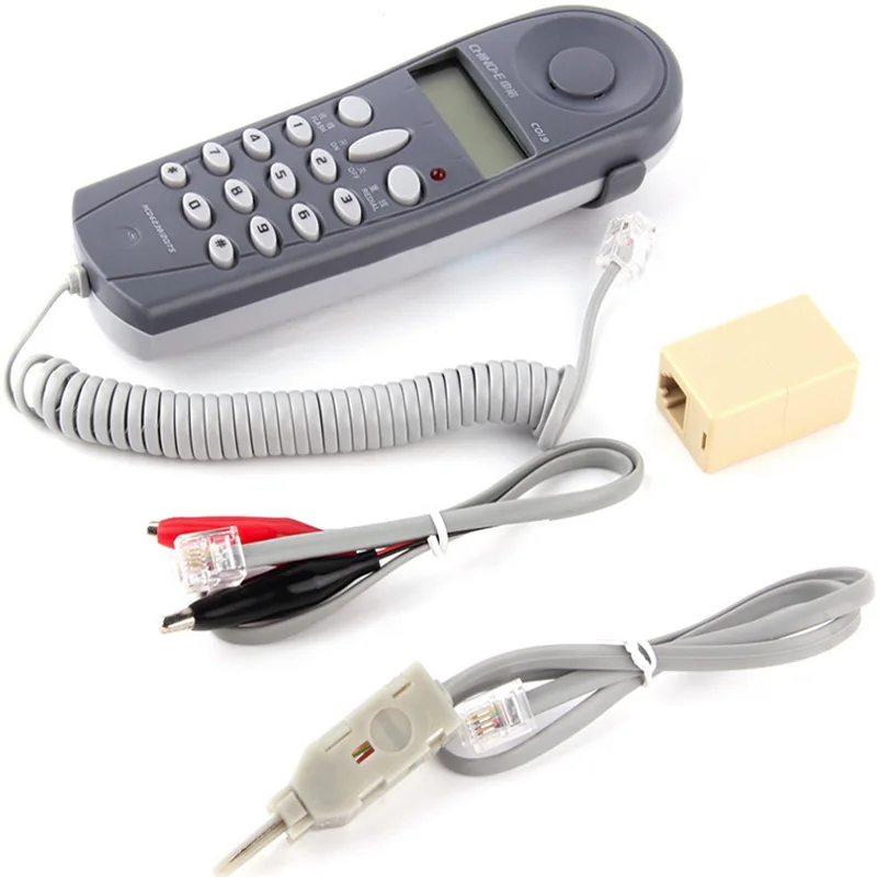 

1 комплект инструментов C019 для проверки телефонных линий, прибор для проверки дефектов телефонных линий, набор сетевых кабелей