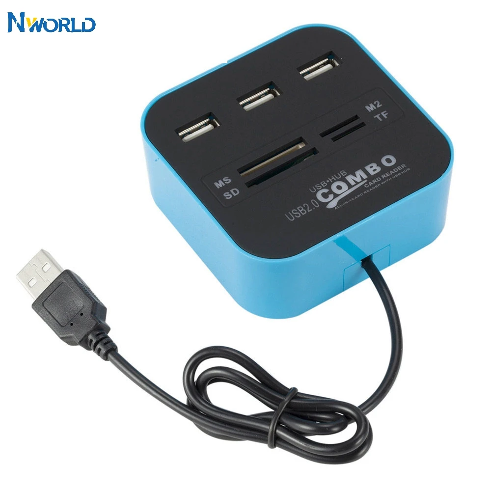 Usb хаб 2 0 3 порта TF Micro SD кардридер слот USB комбинированный мульти все в одном