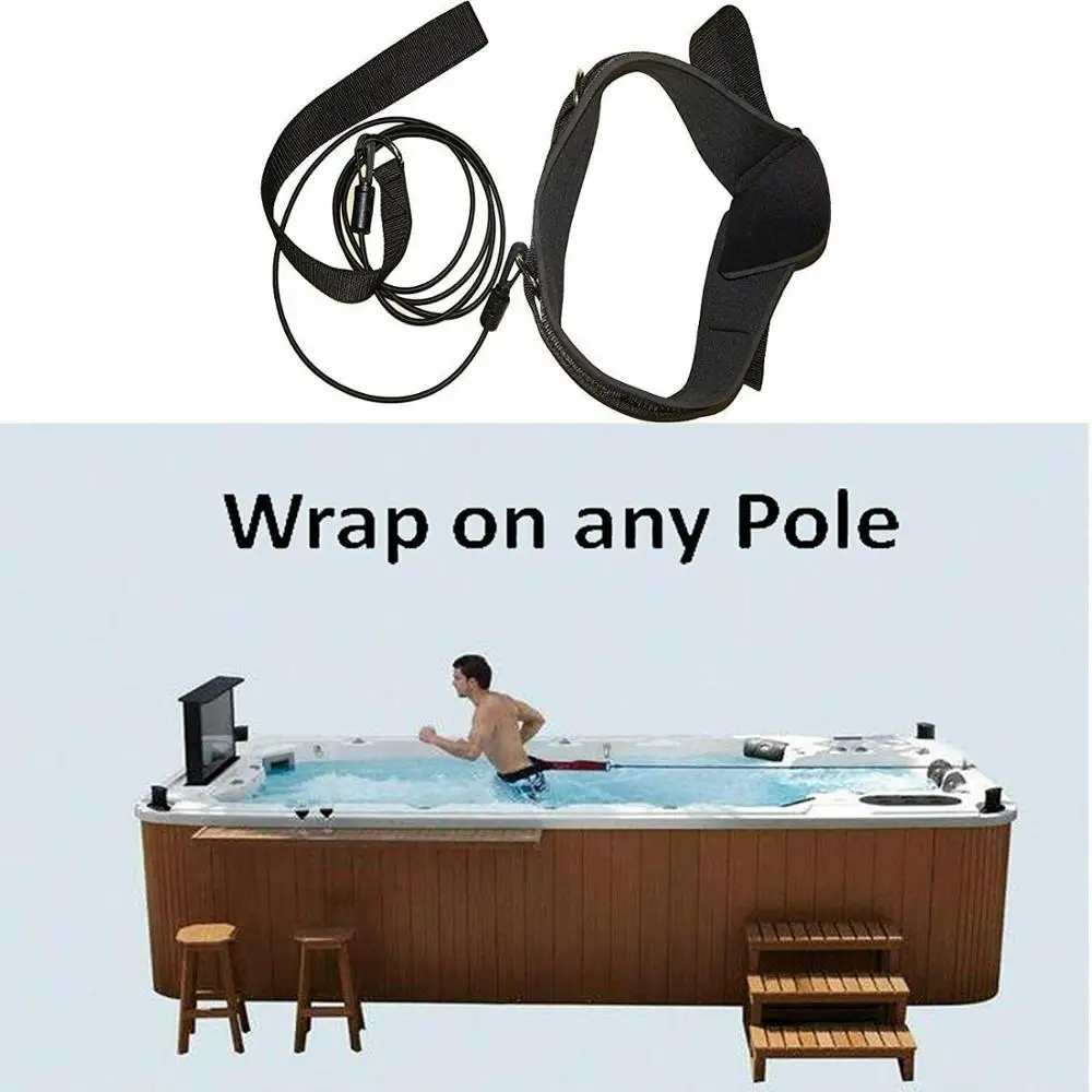 Крепкий эластичный пояс для тренировки плавания безопасный поводок