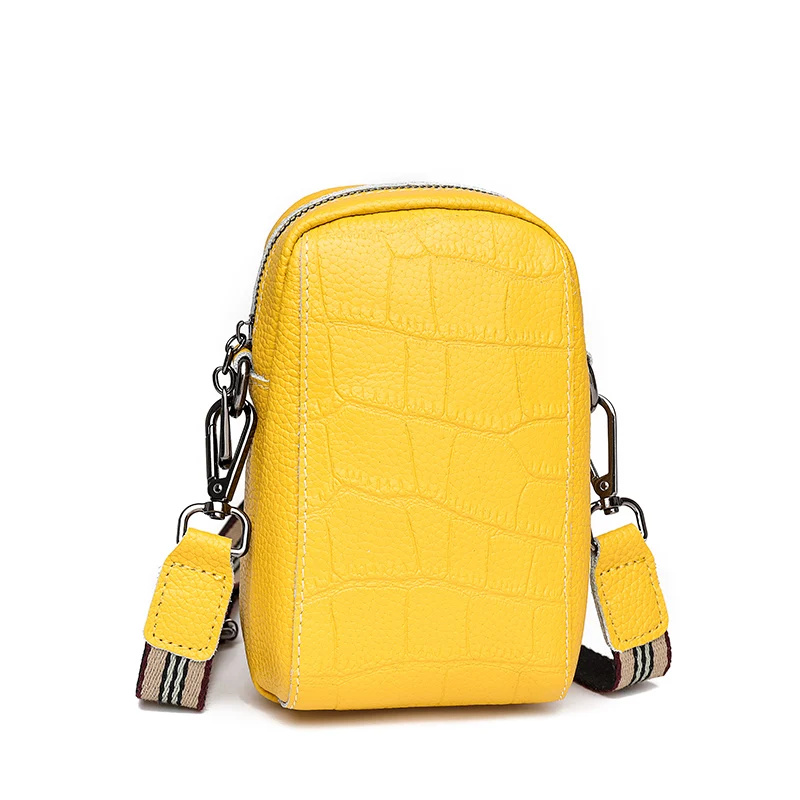 

New Women Genuine Leather Handbag Fashion Mini Women Shoulder Bag Designer Pure Leather Female Crossbody Bag Ms Mobile phone bag