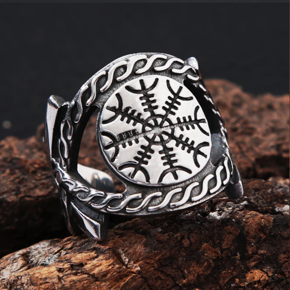 Новые открытые искусственные украшения из нержавеющей стали в стиле викингов