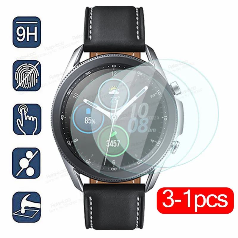 

3/1 шт. защитное закаленное стекло на экран для samsung Galaxy Watch 3 45 мм 41 watch3 Smartwatch Защитная пленка для экрана Защитная пленка аксессуары