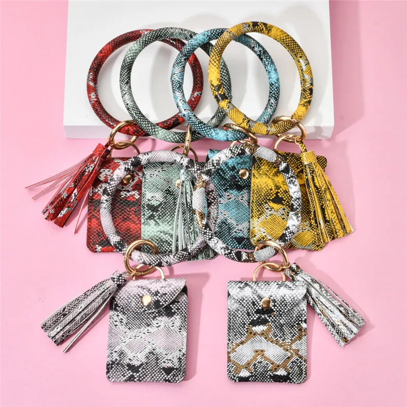 Новый Змеиный узор брелок для карт сумка женщин и мужчин разноцветный кошелек