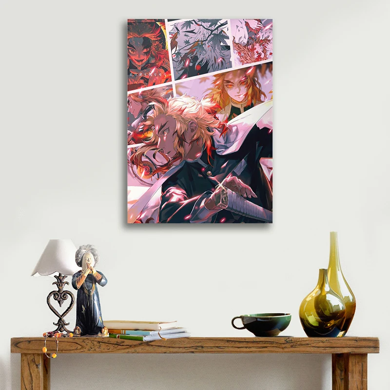 

HD Prints Rengoku Shinjurou Canvas Painting Wall Art Demon Slayer Anime Poster Home Decor For Living Room Modular Pictures Frame