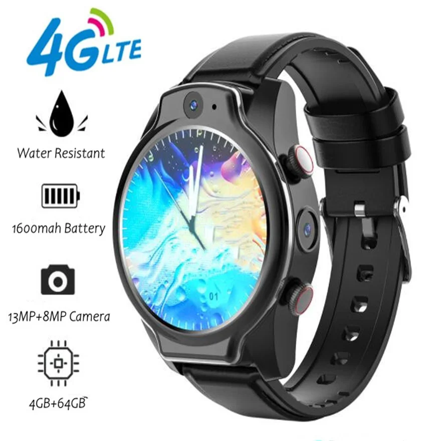 

Ip68 Smartwatch 4G Smart Watch Phone 2021 Men Swimming Dual Camera Gps Wifi Audio Recording Health Sport Activity Tracker Alarm