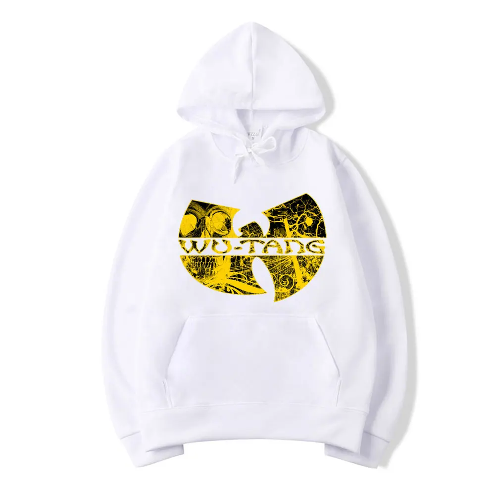 Толстовка Wu Tang с буквенным принтом модная в стиле хип-хоп капюшоном и длинным