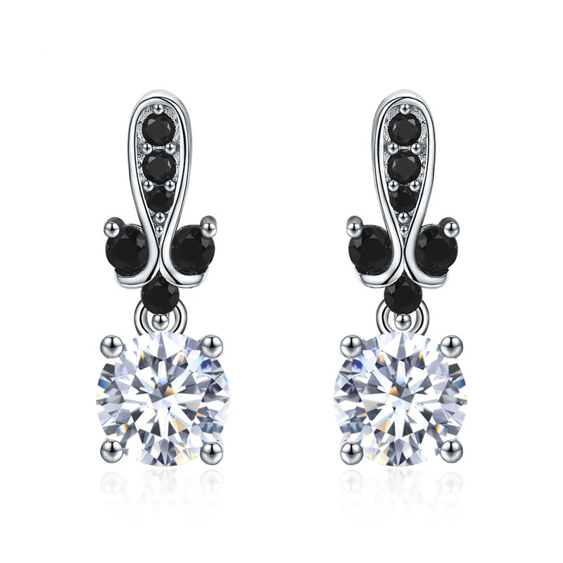 Женские серьги-гвоздики из серебра 925 пробы с бабочками | Украшения и аксессуары