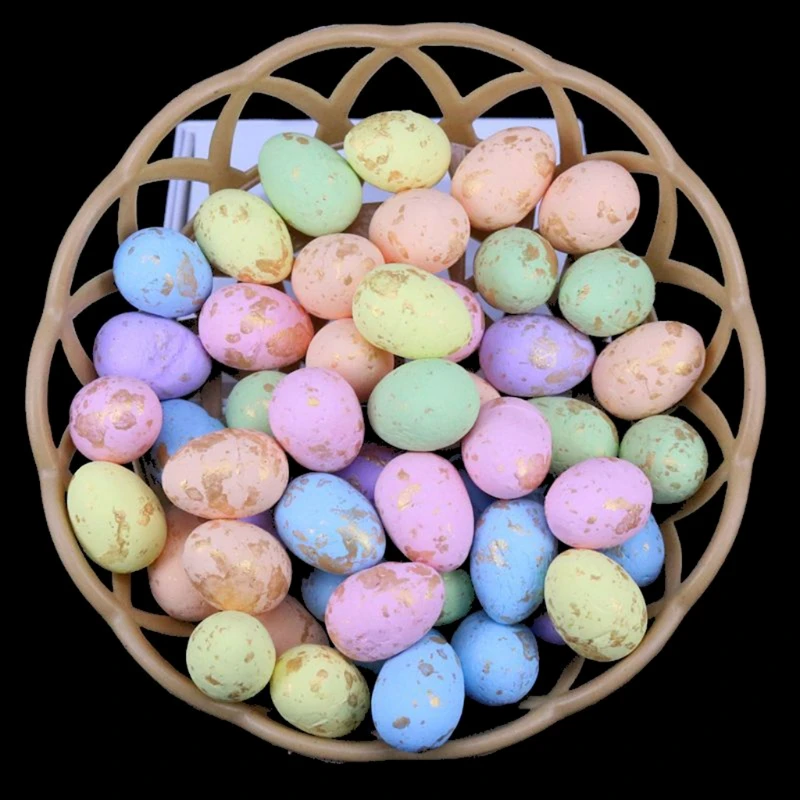 1 корзина пасхальные яйца из пены окрашенные поделки своими руками искусственные