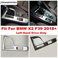carbon fiber matte interior kit for bmw x2 f39 2018 2019 2020 2021 transmission shift gear panel frame decoration cover trim