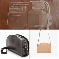 diy handmade fashion personality lady shoulder messenger bag kraft paper and acrylic template handmade leather craft bag templat