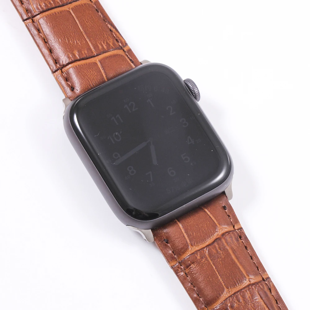 Ремешок для часов apple watch 4 5/3/2/1 42 мм 38 6 цветов кожаный ремешок с узором