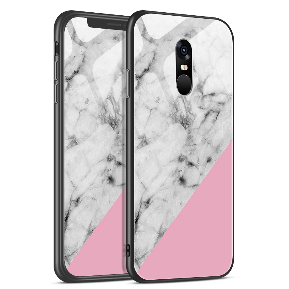 W176 Для Xiaomi Redmi Note 4/4X роскошный чехол из закаленного стекла для Remi Note 4 Pro CN Version/4 Gobal Version Fashion Soft Edge Shell - Цвет: W176