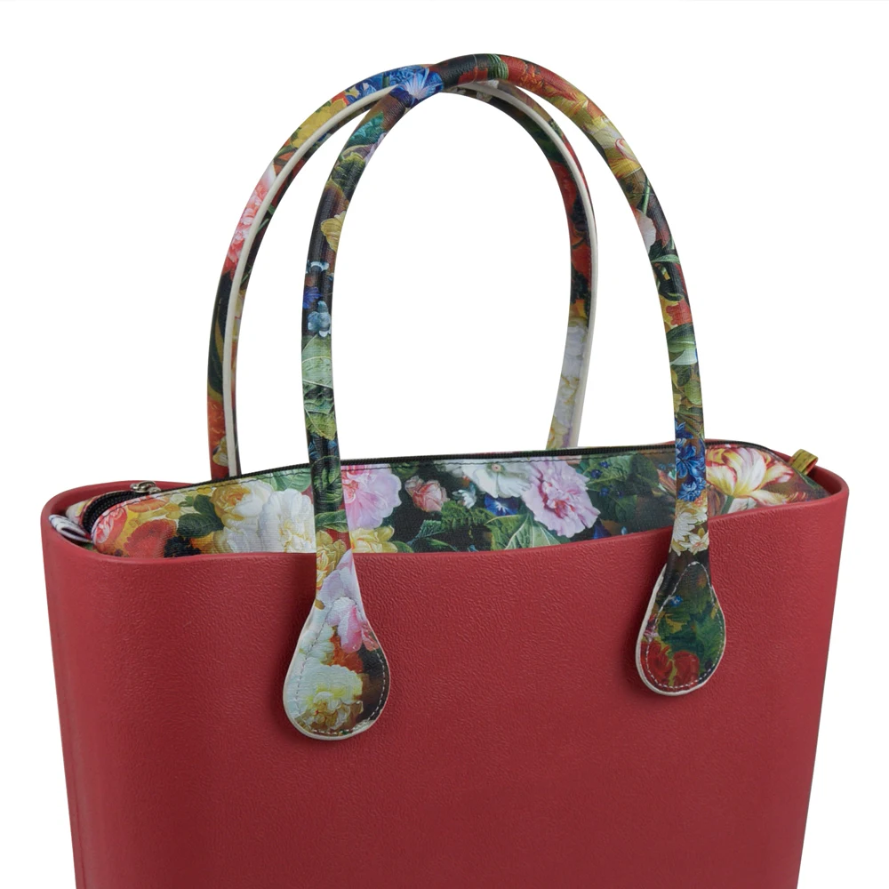 1 пара короткие и длинные ручки из искусственной кожи с цветочным принтом | Багаж