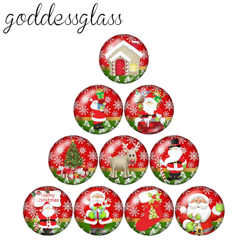Счастливого Рождества счастливый подарок на Новый год 10 шт. Смешанные 12 мм/18 мм/20