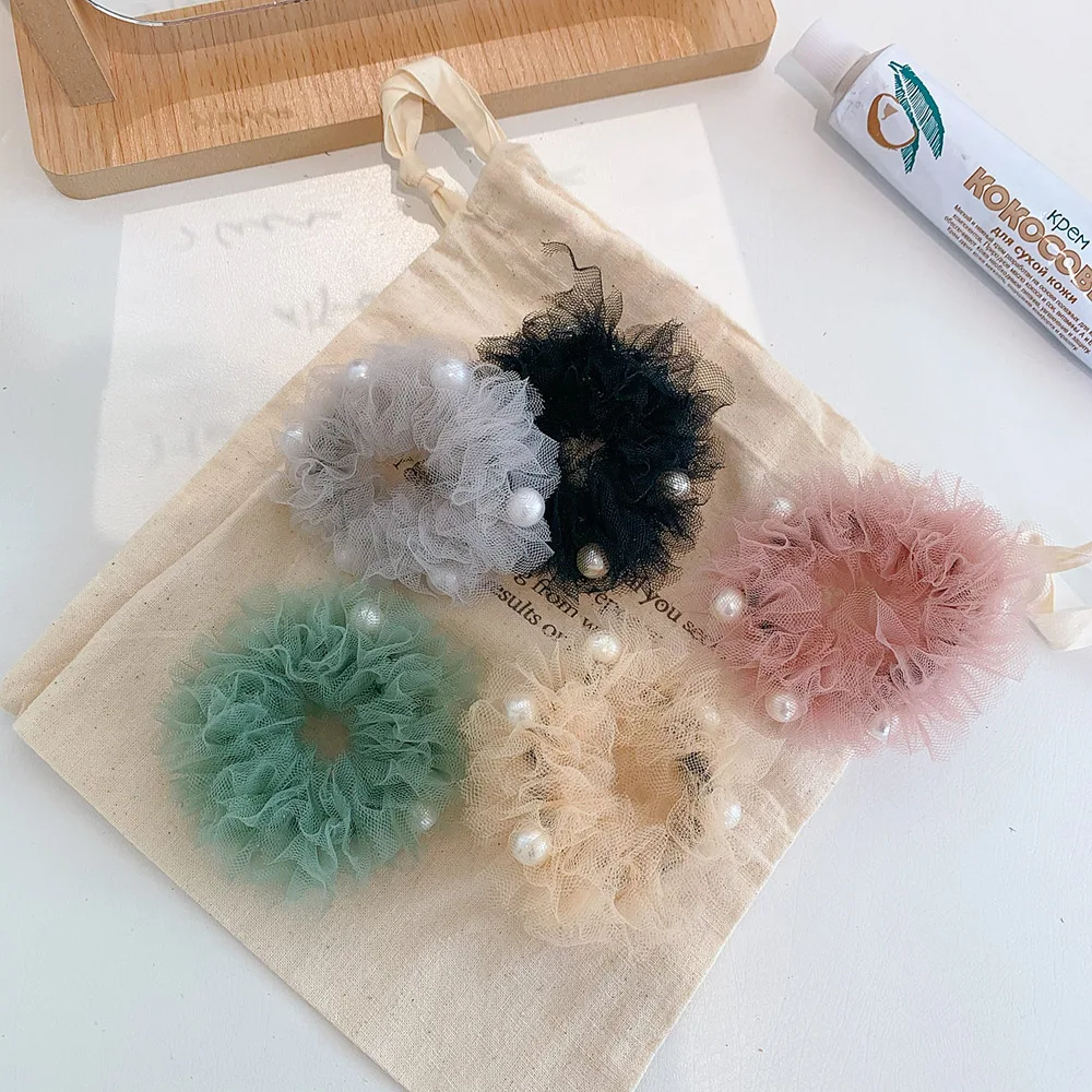 Новинка Свадебные туфли с жемчугом резинка для волос хвост держатель мягкой