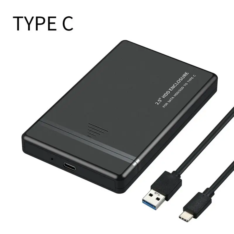 

USB2.0/USB3.0/TYPE C HDD Enclosure 2.5inch Serial Port SATA SSD 480Mbps Hard Drive Case Mobile External Case for Laptop PC