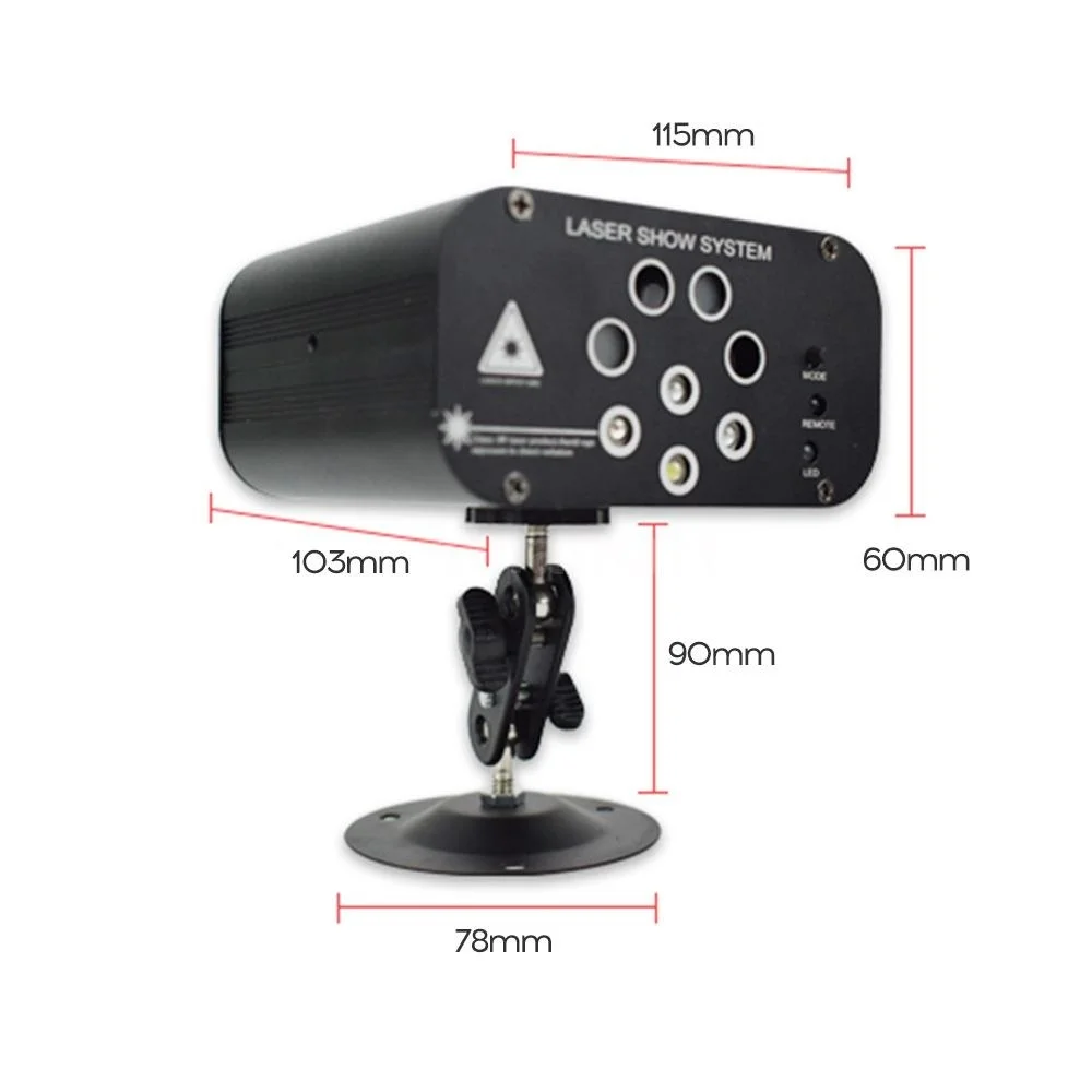 Профессиональный лазерный прожектор для дискотеки 128 узоров RGBW|Эффект освещения