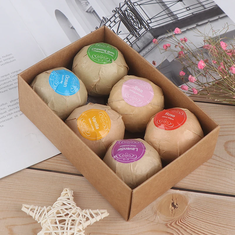 6 шт органическая соль для ванны тело эфирное масло шарик ванной средства ухода