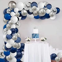 72pcs navy blue balloons arch garland kit royal baby shower silver confetti balloon wedding bridal birthday diy decorations