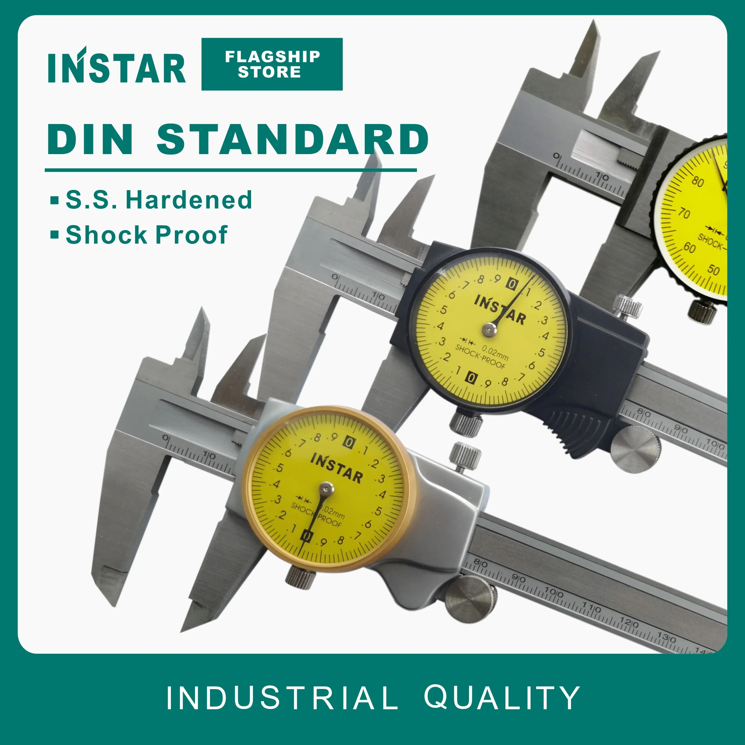 Qualidade Industrial de 150 mm do Calibre 0200 mm 300 mm do Vernier do Seletor de Instar 0.02 mm Aço Inoxidável