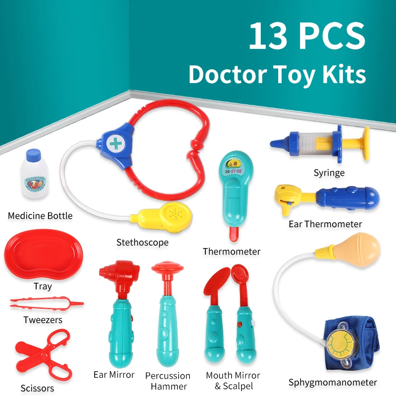 

Doctor Set For Kids Pretend Play Girls Role-playing Games Hospital Accessorie Medical Kit Playset Toys For Children Gift Ages3-6