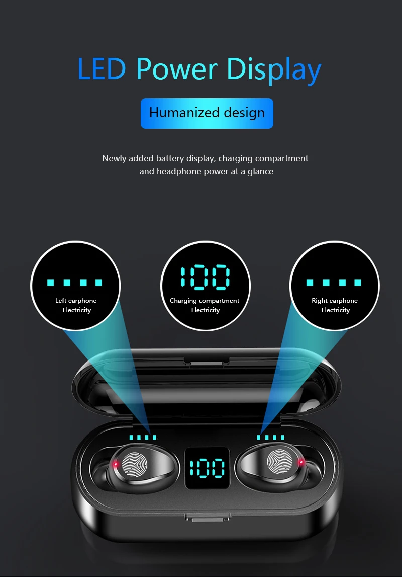 ROCK беспроводные наушники Bluetooth V5.0 стерео наушники гарнитура 2000 мАч Мощность для iPhone Xiaomi спортивные наушники с микрофоном