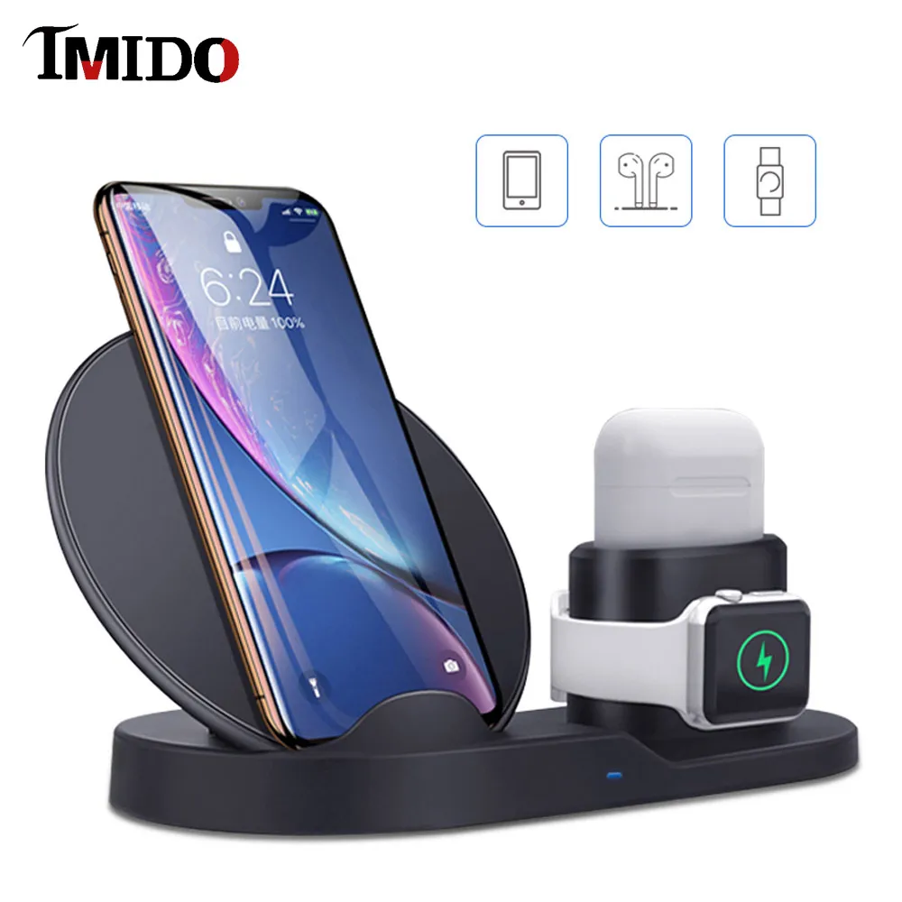 10 Вт QI быстрая лучшая Беспроводная подставка для зарядного - Цена: 1926.53