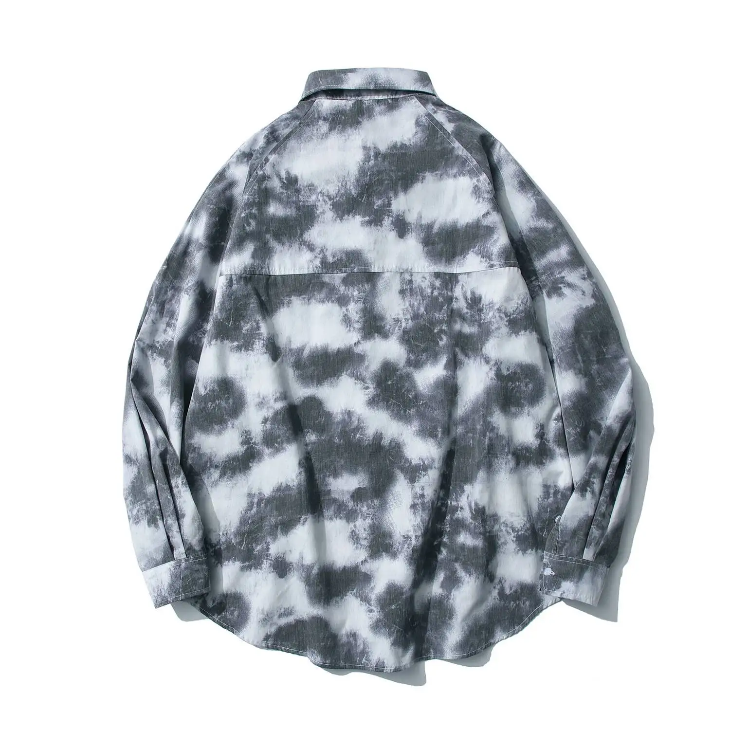 

2021 Spring Autumn Tie Dye Long Sleeve Shirt Streetwear Men Cotton New Male Casual Long-Sleeve Shirt High Quality Man Clothes