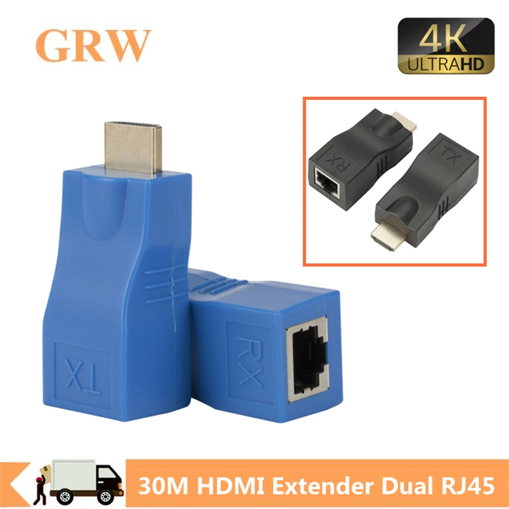 Grwibeou самый новый HDMI удлинитель для головок RJ45 Порты локальной сети до