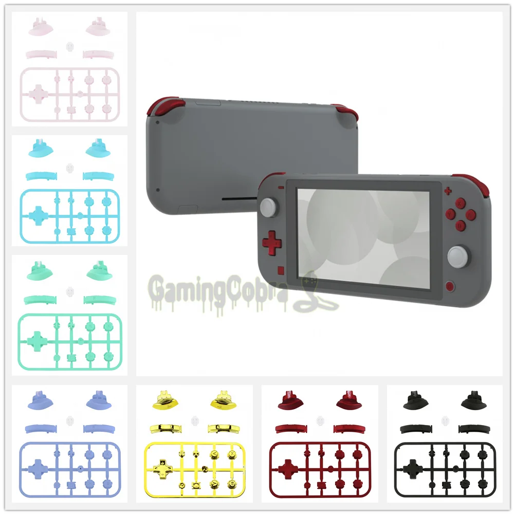 eXtremeRate Custom Replacement ABXY Home Keys Dpad L R ZL ZR Trigger Full Set Buttons Repair Kits with Tools for NS Switch Lite