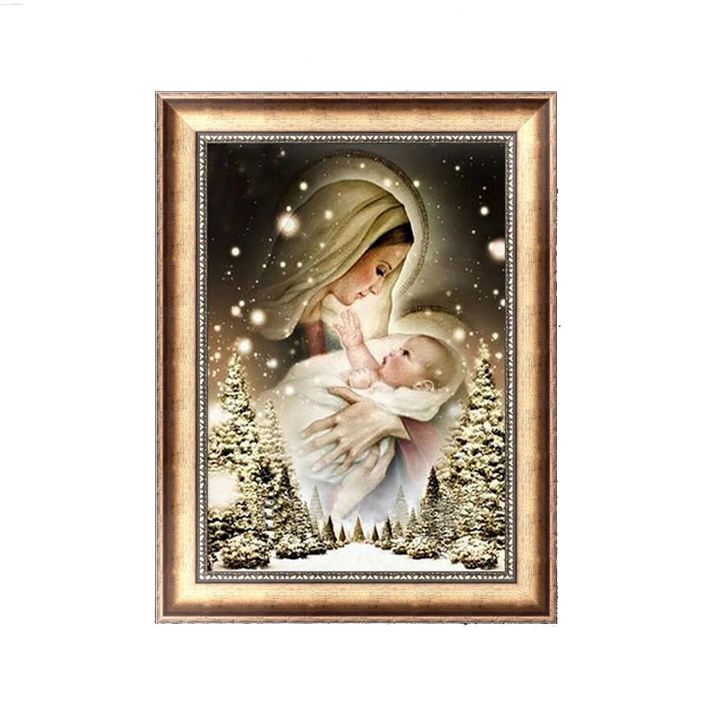 

Алмазная вышивка 5D «Мама и малыш», картина для рукоделия, вышивка крестиком, домашний декор ручной работы