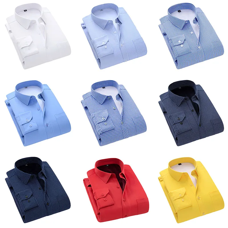 Aoliwen Brand 2020 men's winter warm shirts loose shirts Mens Autumn Fashion Shirts Casual Long Sleeve plaid Tops Casual shirts