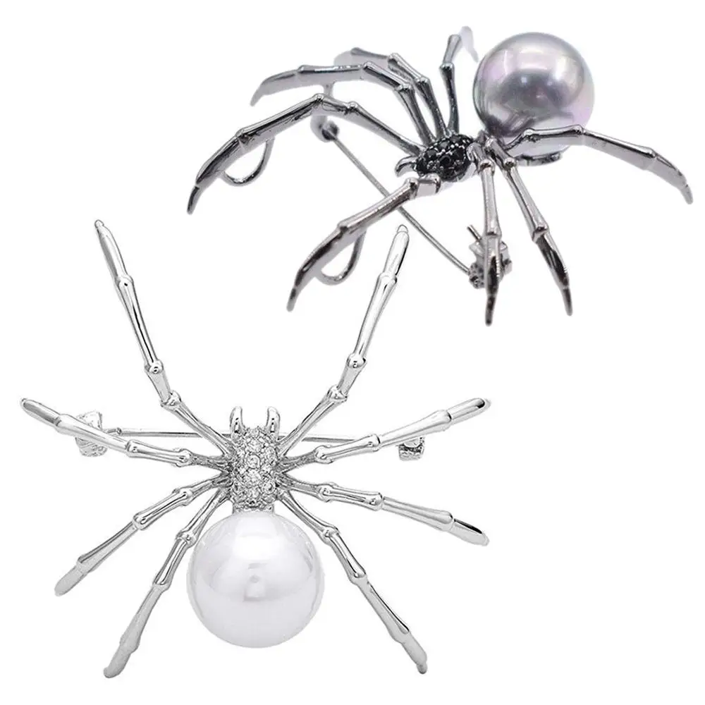 Women Pins Spider Brooch High-End Female Boutonniere Gift With Jewelry Scarf Tie Hat Coat Halloween gift enamel pin 2019 | Украшения и