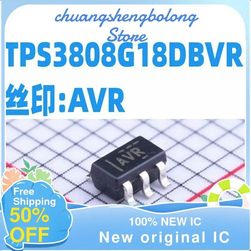 

10-200PCS TPS3808G18DBVR TPS3808G18DBVT AVR SOT23-6 New original IC