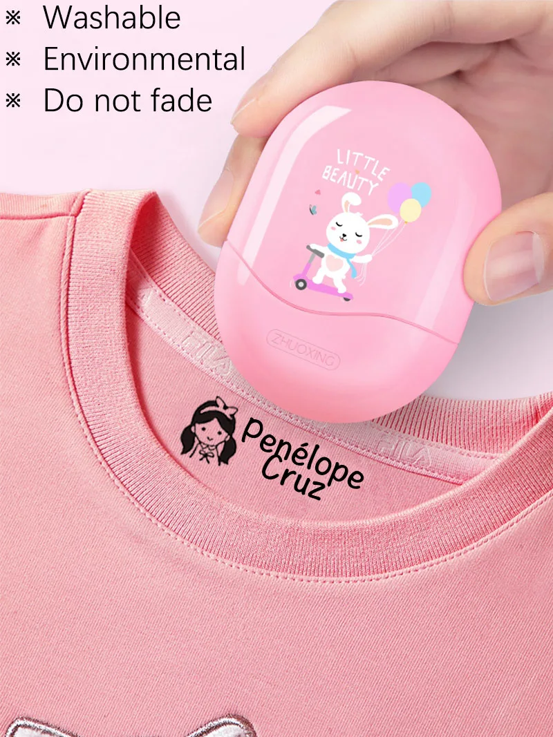 Sello personalizado para beb&eacute;, ni&ntilde;o y ni&ntilde;a, Juguetes DIY para ni&ntilde;o, pegatina personalizada, sello de nombre, ropa de estudiante, cap&iacute;tulo No se desti&ntilde;e, seguridad 05-0