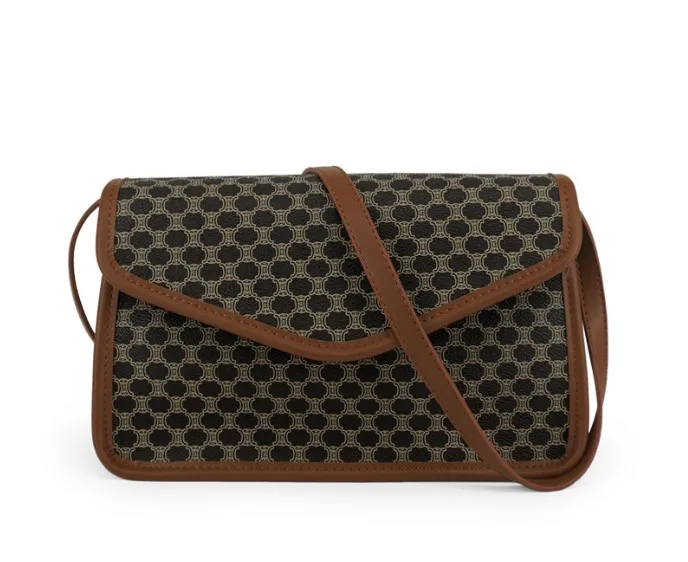 Классическая клетчатая ретро с волнистым узором элегантная женская сумка на