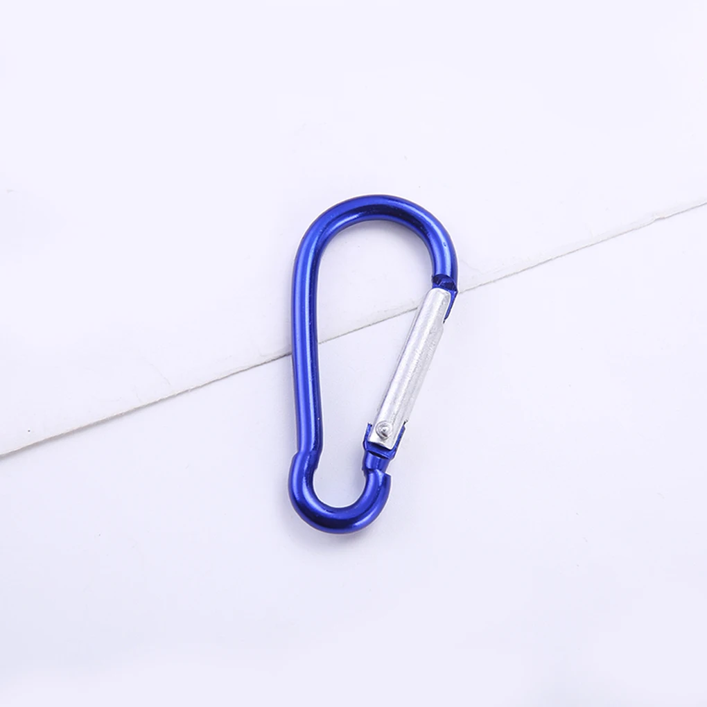 

5pcs Climbing Button Carabiner D-Ring Clip Camping Hiking Hook Outdoor Sports Multi Colors Aluminium Safety Buckle Keychain