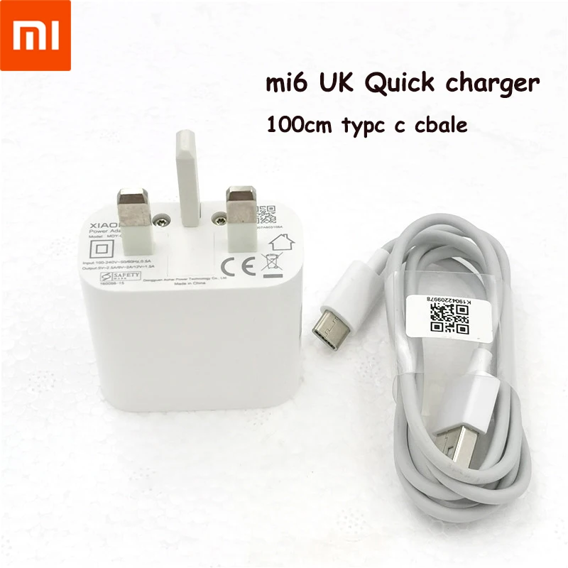 Оригинальное быстрое зарядное устройство Xiaomi 18 Вт QC 3 0 Великобритания быстрая