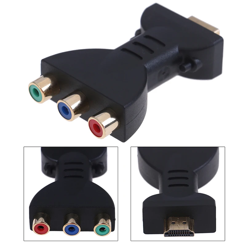 

HDMI Male To 3 Rgb Rca Video Audio Adapter Av Converter For 720p 1080ip 1080p