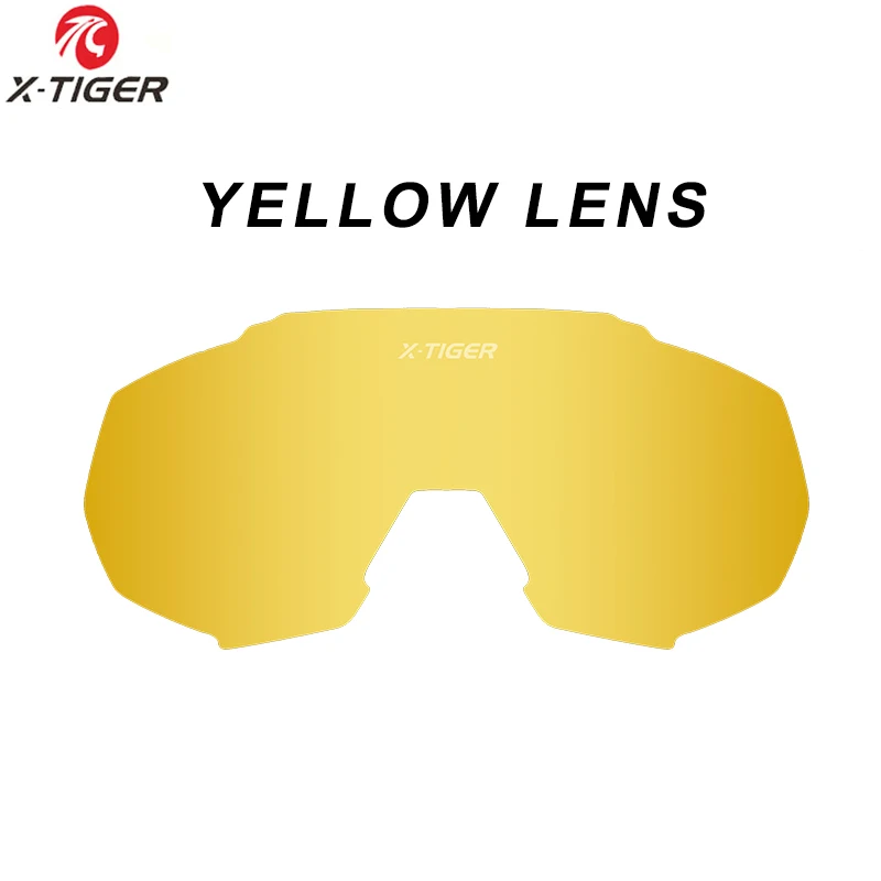 Yellow Lens X-TIGER JPC очки аксессуары Красный Розовый Зеленый поляризованные линзы фотохромные Замена линзы близорукость рамка велосипед солнцезащитные очки Feets - Цвет: Yellow Lens