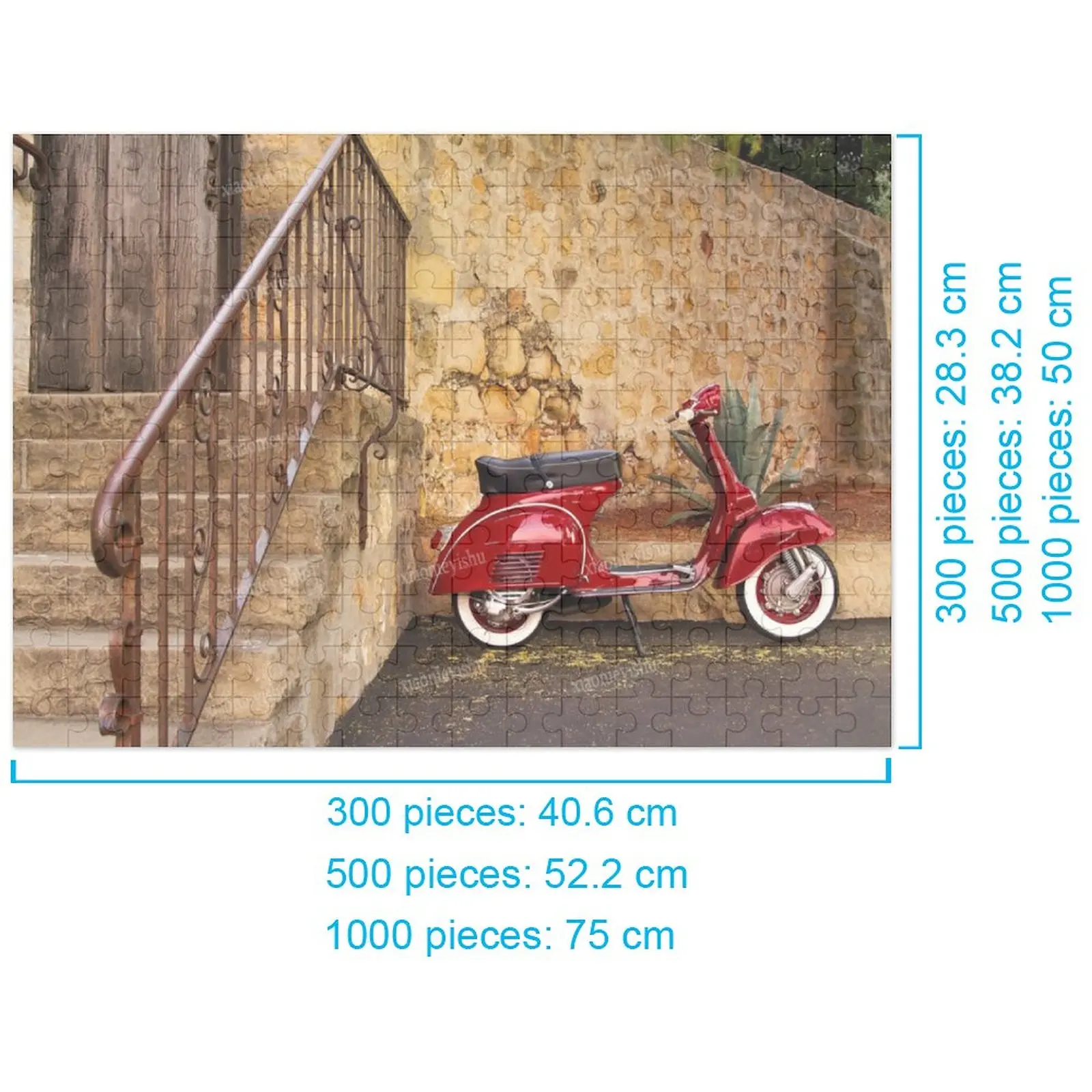 

Vespa View деревянный пазл 300 500 1000 штук пазл Семейная Игра подарок игрушка комиксы сложное Украшение стен