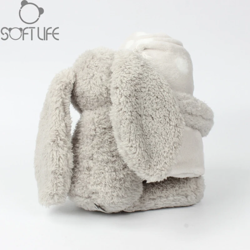 Полная длина 33 см кролик детская плюшевая игрушка кукла слюнявчик полотенце