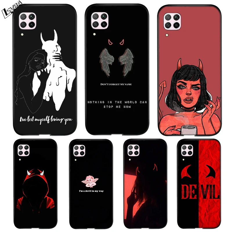 

Silicone Cover Little Devil Horns For Huawei P Smart Z S Plus 2019 2020 Nova 2i 2 Lite 3 3e 4 4e 5 5i 5T 7i Phone Case