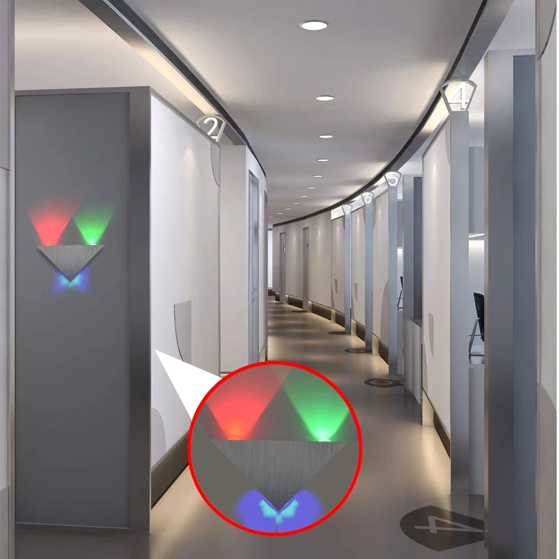 

LED Wall Light 3W Aluminum Interior Lighting Wall Light Modern Home Closet Lighting Stairs Bathroom Lighting